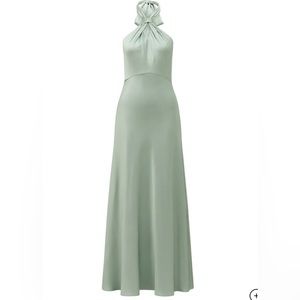 Evernew Yvette Tie-Neck Gown in at Seafoam Green